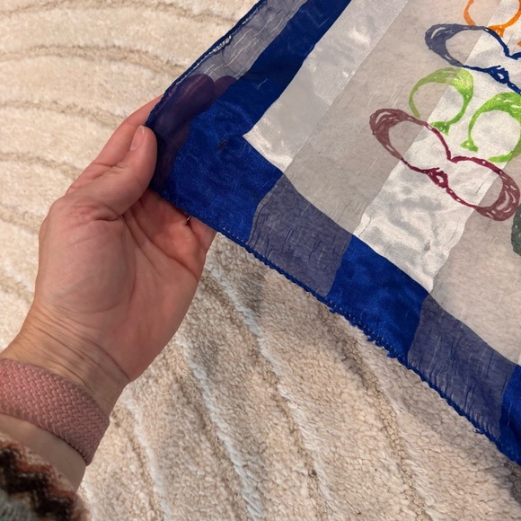 COACH multicolor monogram scarf big CC rainbow printed colorful shawl twilly - Picture 6 of 7